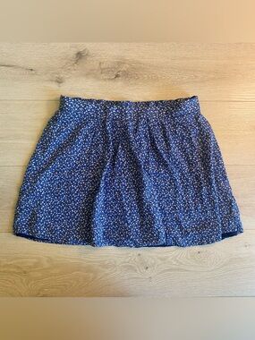 Old Navy Blue Floral Skater Mini Skirt
